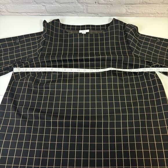 NWT J Jill Ponte Black Long Sleeve Shirt with Beige Lines Size 1X Y0485 - Picture 5 of 7